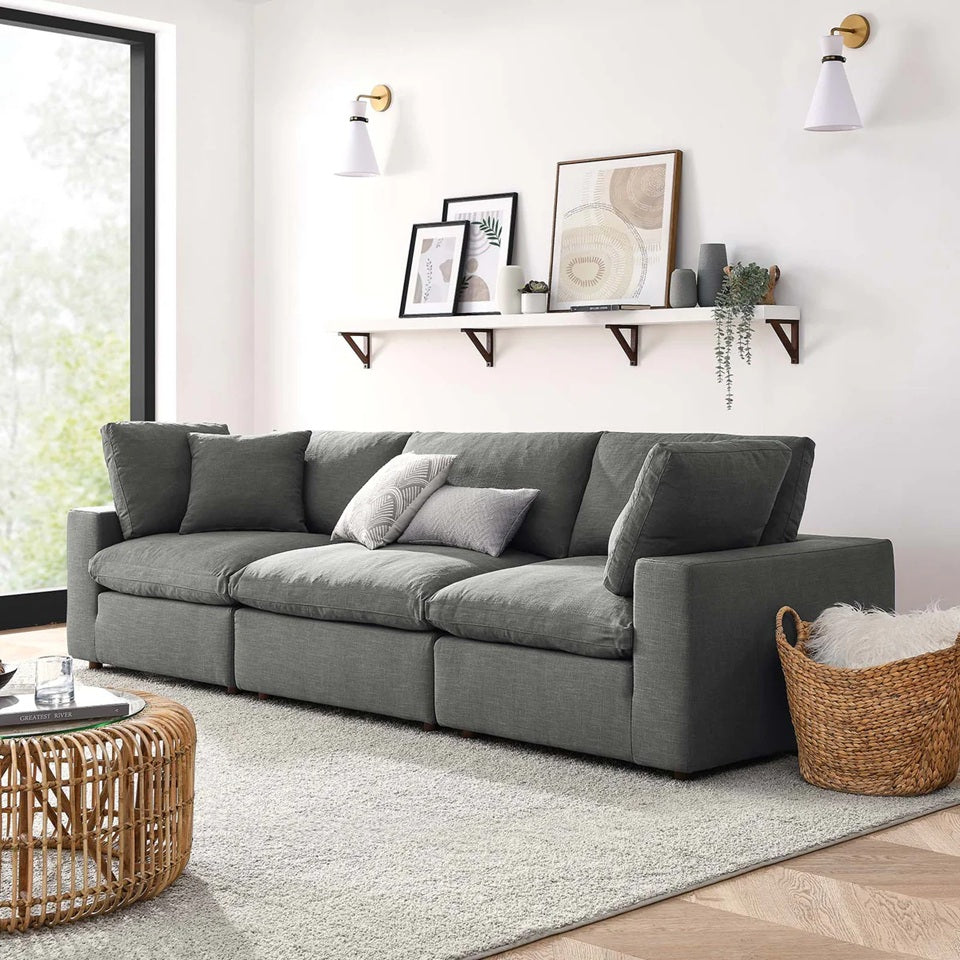 Haven 3 Seater Sectional Sofa, Gray