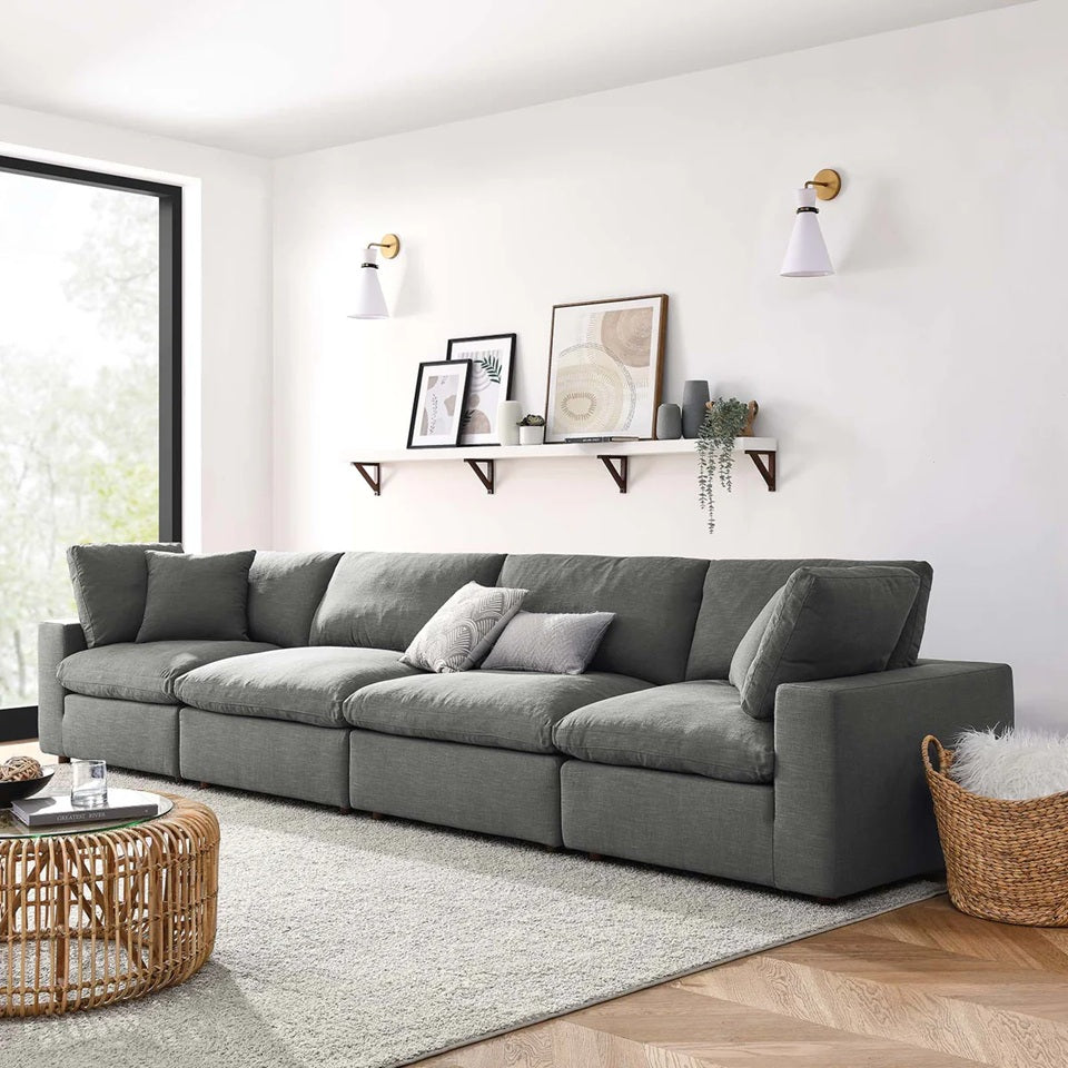 Haven 4 Seater Sectional Sofa, Gray