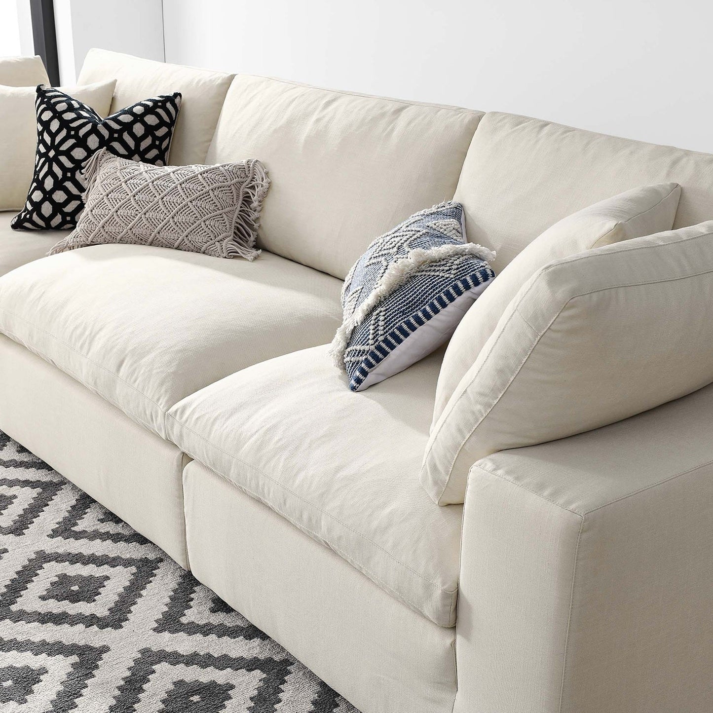 Haven 3 Seater Sectional Sofa, Beige