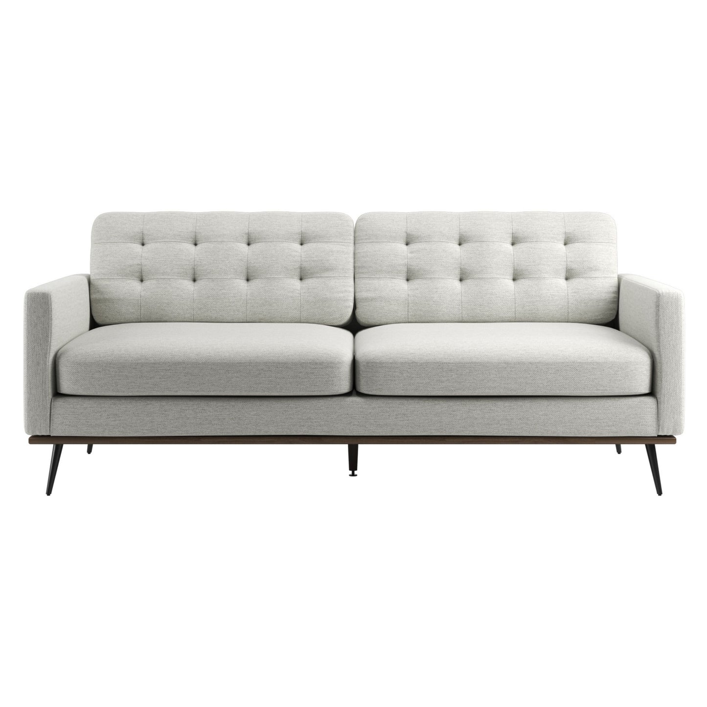 Loft Mid-century Deep Seat Sofa, Beige | 7 Feet