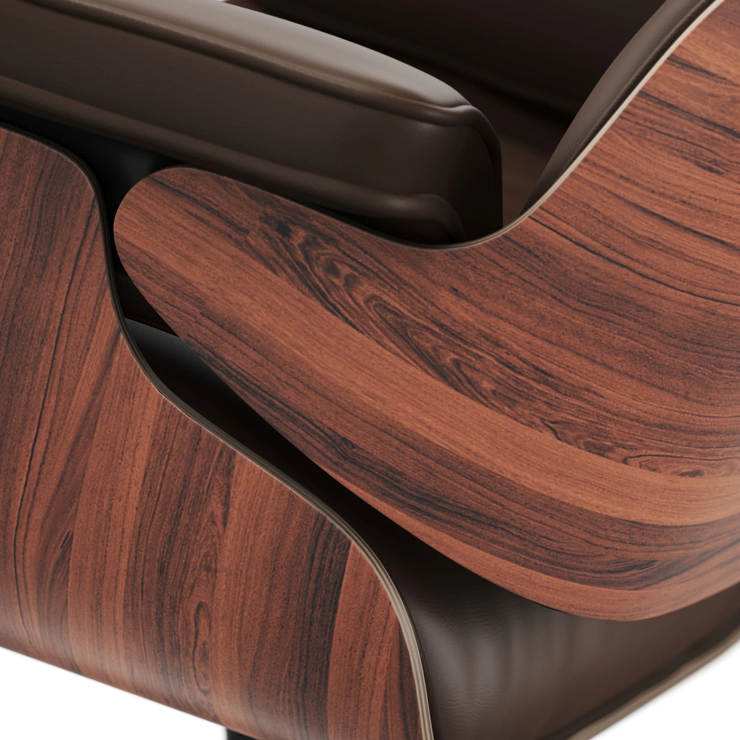 Vita Leather Lounge Chair & Ottoman, Brown