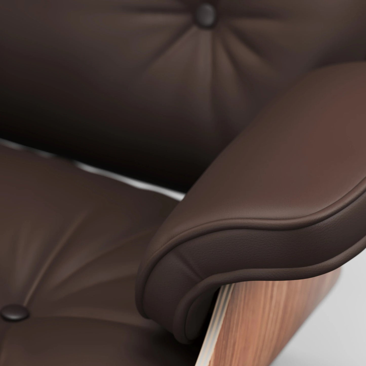 Vita Leather Lounge Chair & Ottoman, Brown
