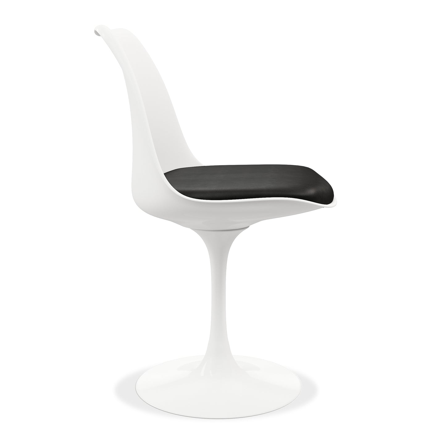 Tulip Swivel Side Chair, Black