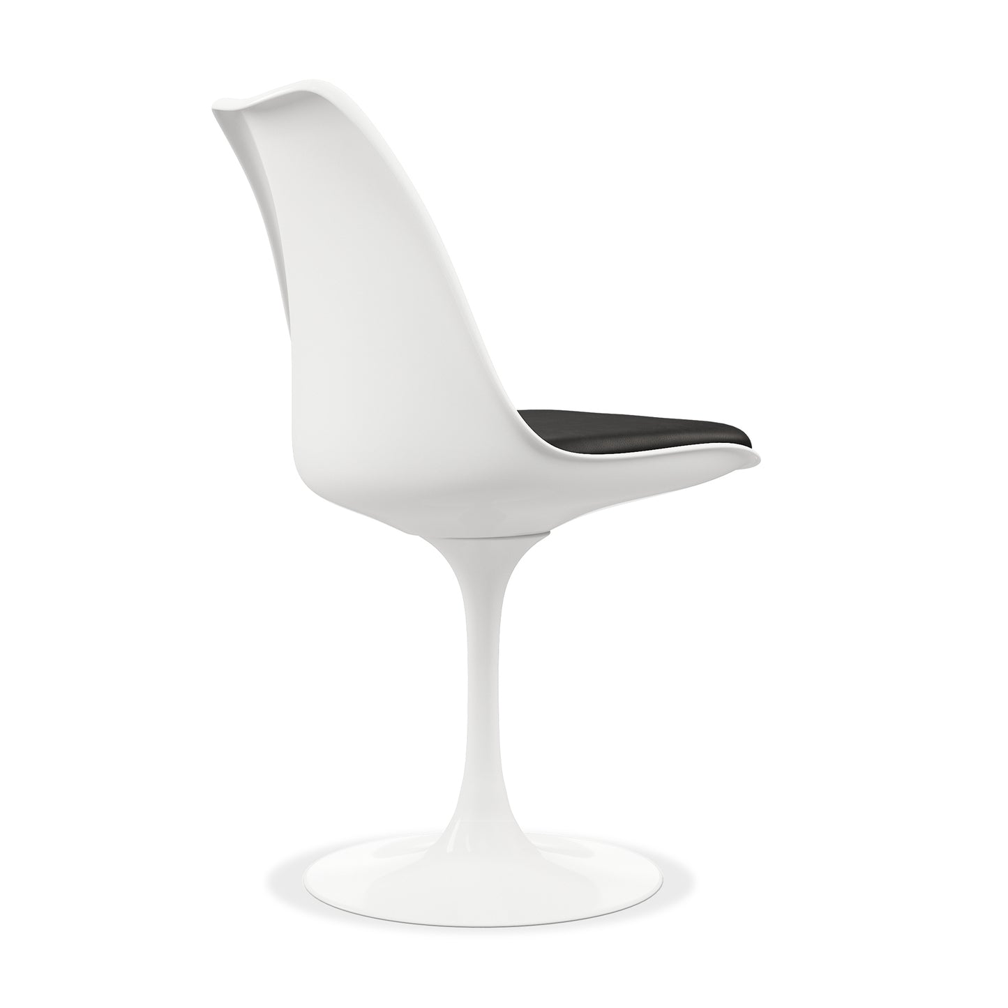 Tulip Swivel Side Chair, Black