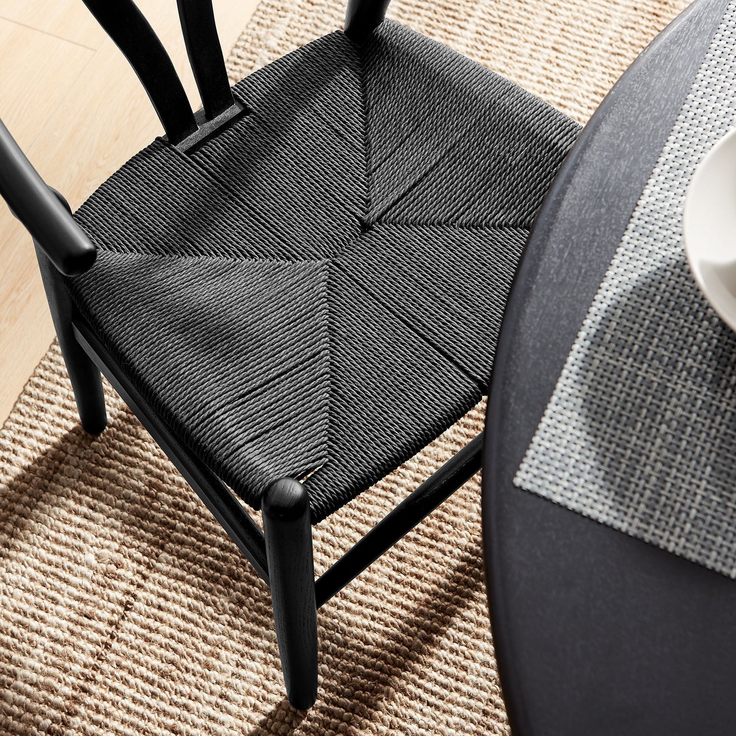 Y Dining Chair, Black-Black