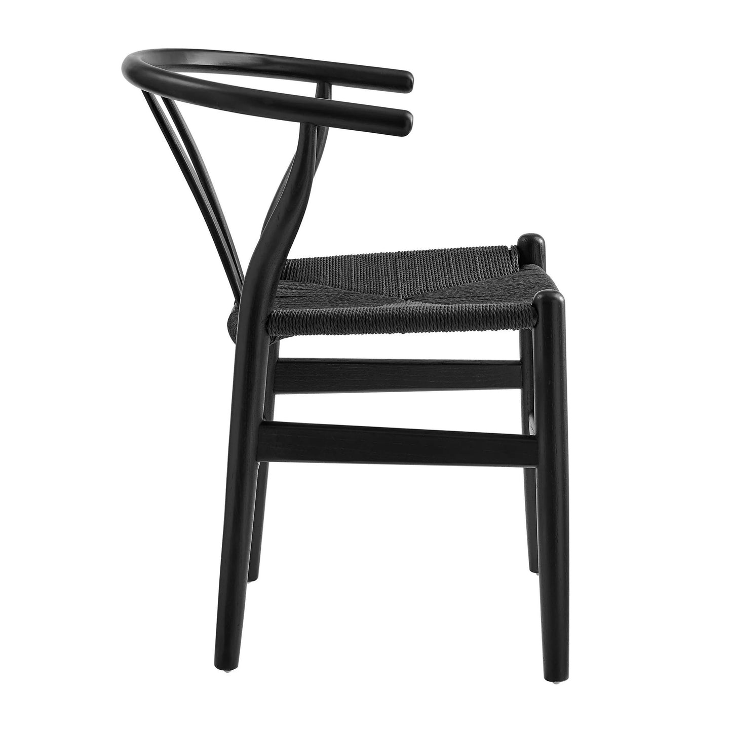 Y Dining Chair, Black-Black