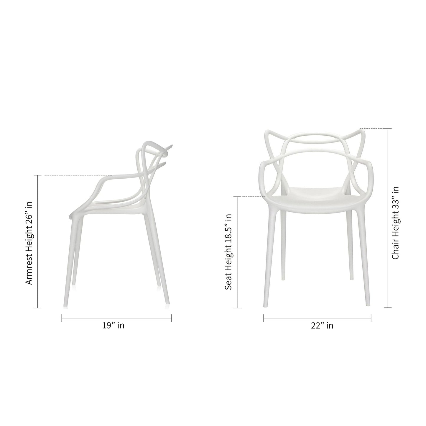 Masters Dining Chair, White
