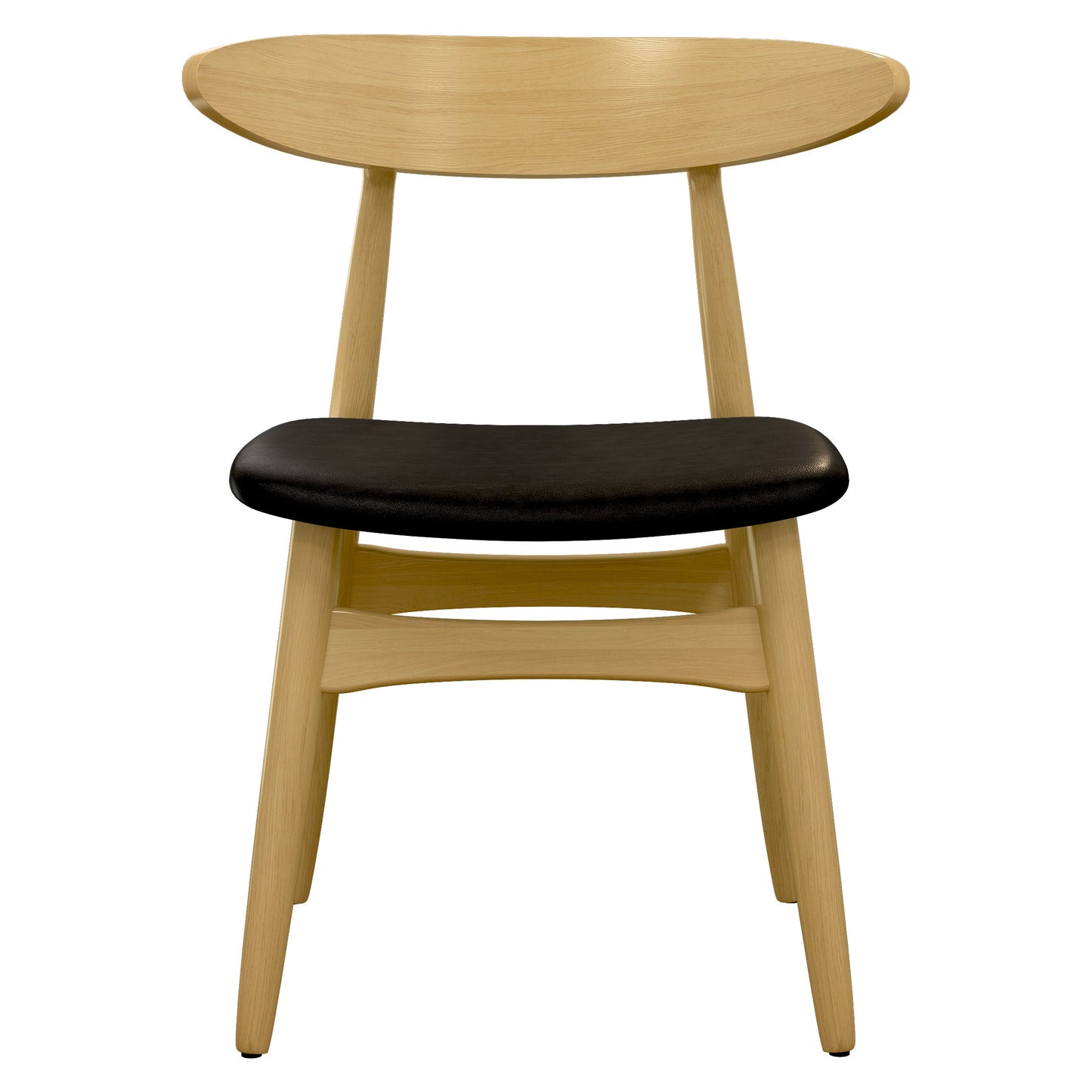 Lulu Leather Dining Chair, Black