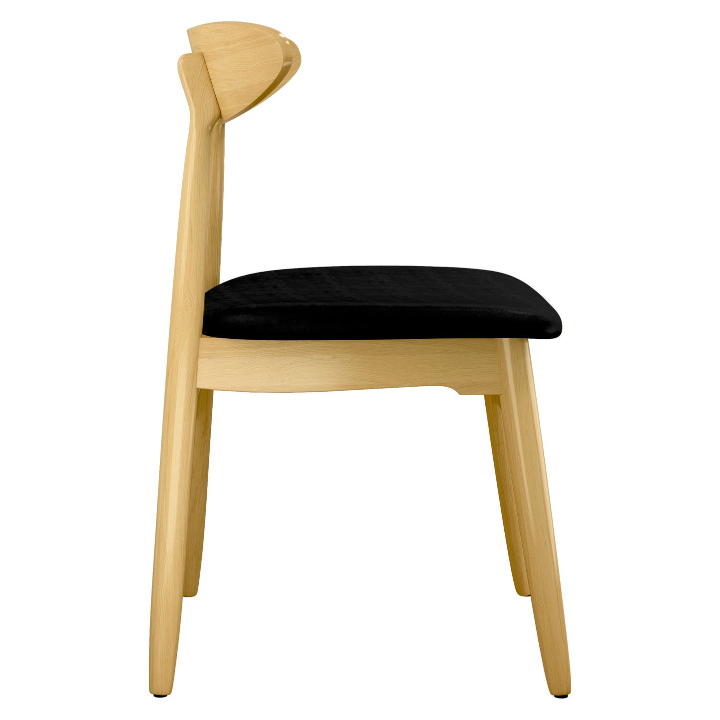 Lulu Leather Dining Chair, Black