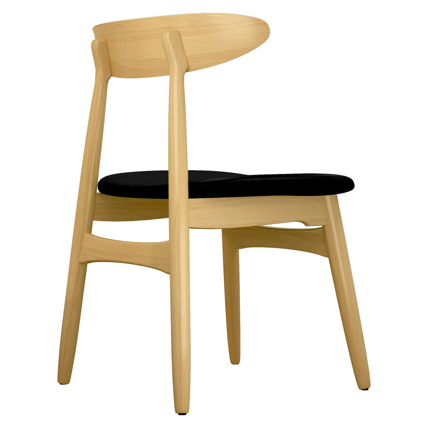 Lulu Leather Dining Chair, Black
