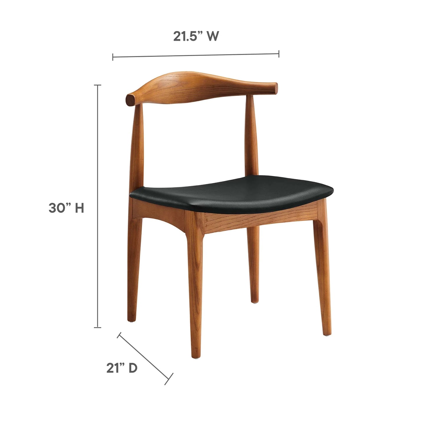 Leone Dining Chair, Walnut