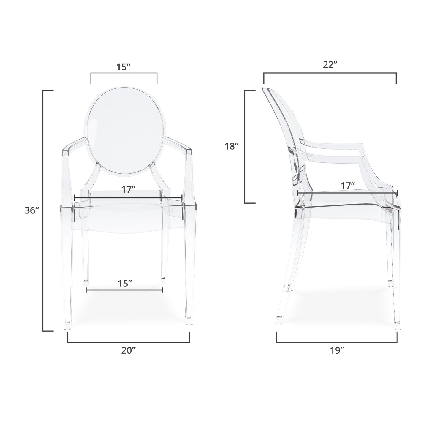 Ghost Armchair, Clear