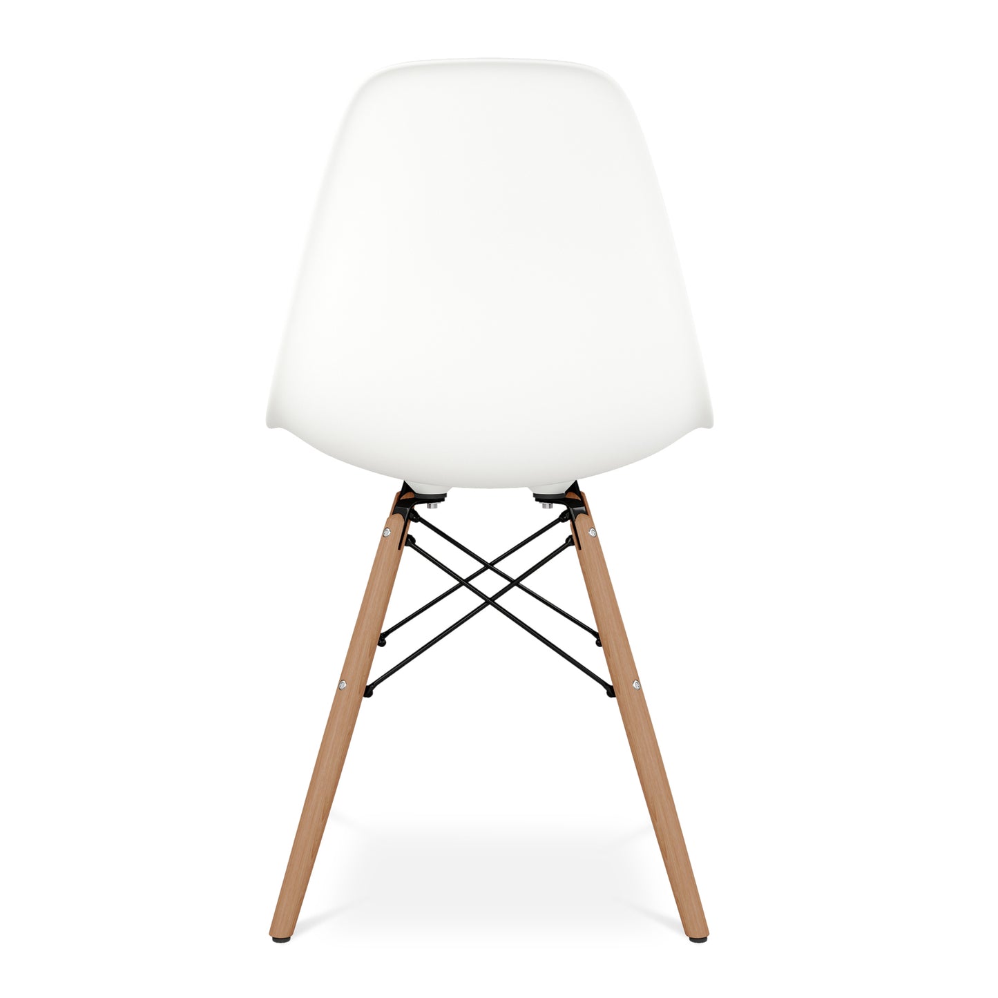 Eiffel Chair With Wood Legs, White