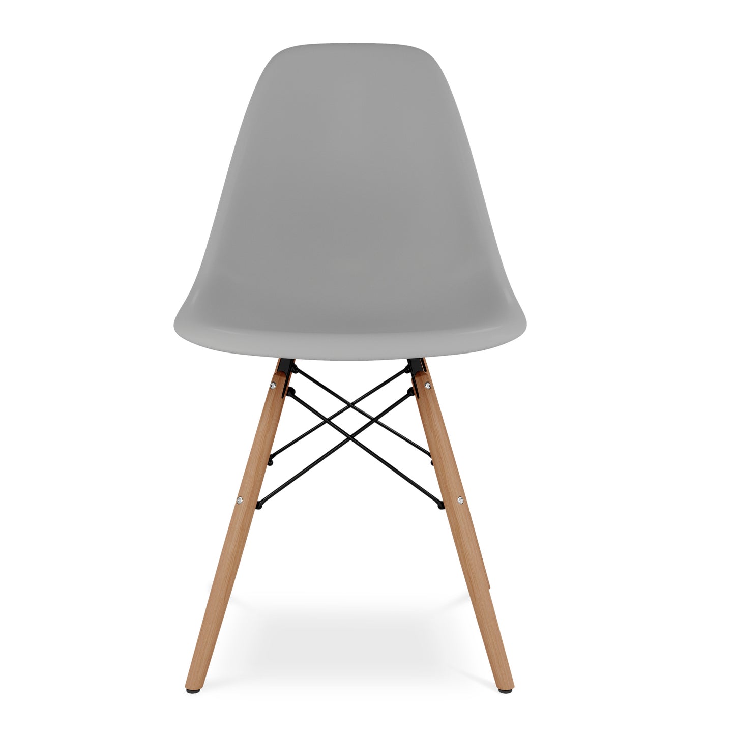 Eiffel Chair With Wood Legs, Gray