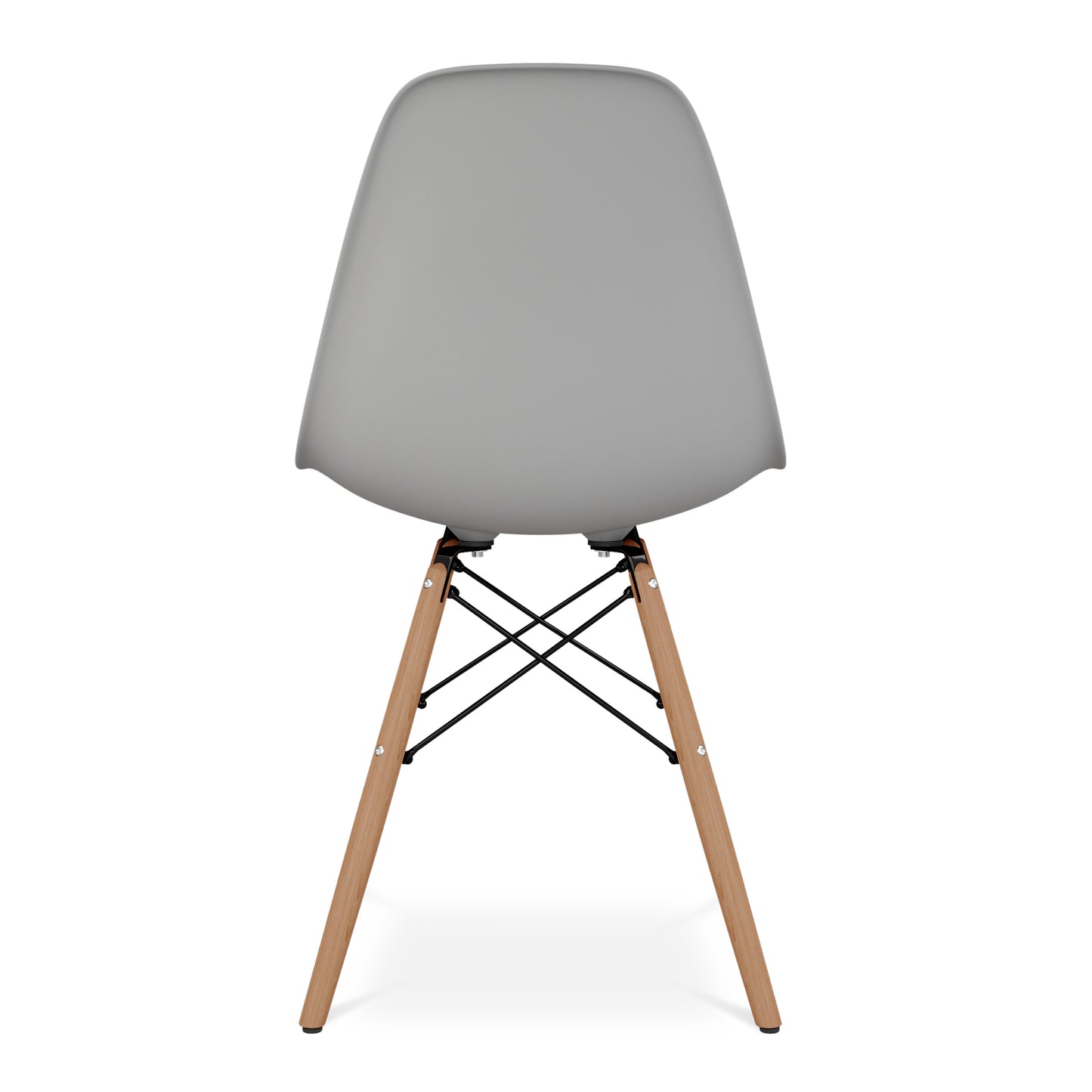 Eiffel Chair With Wood Legs, Gray