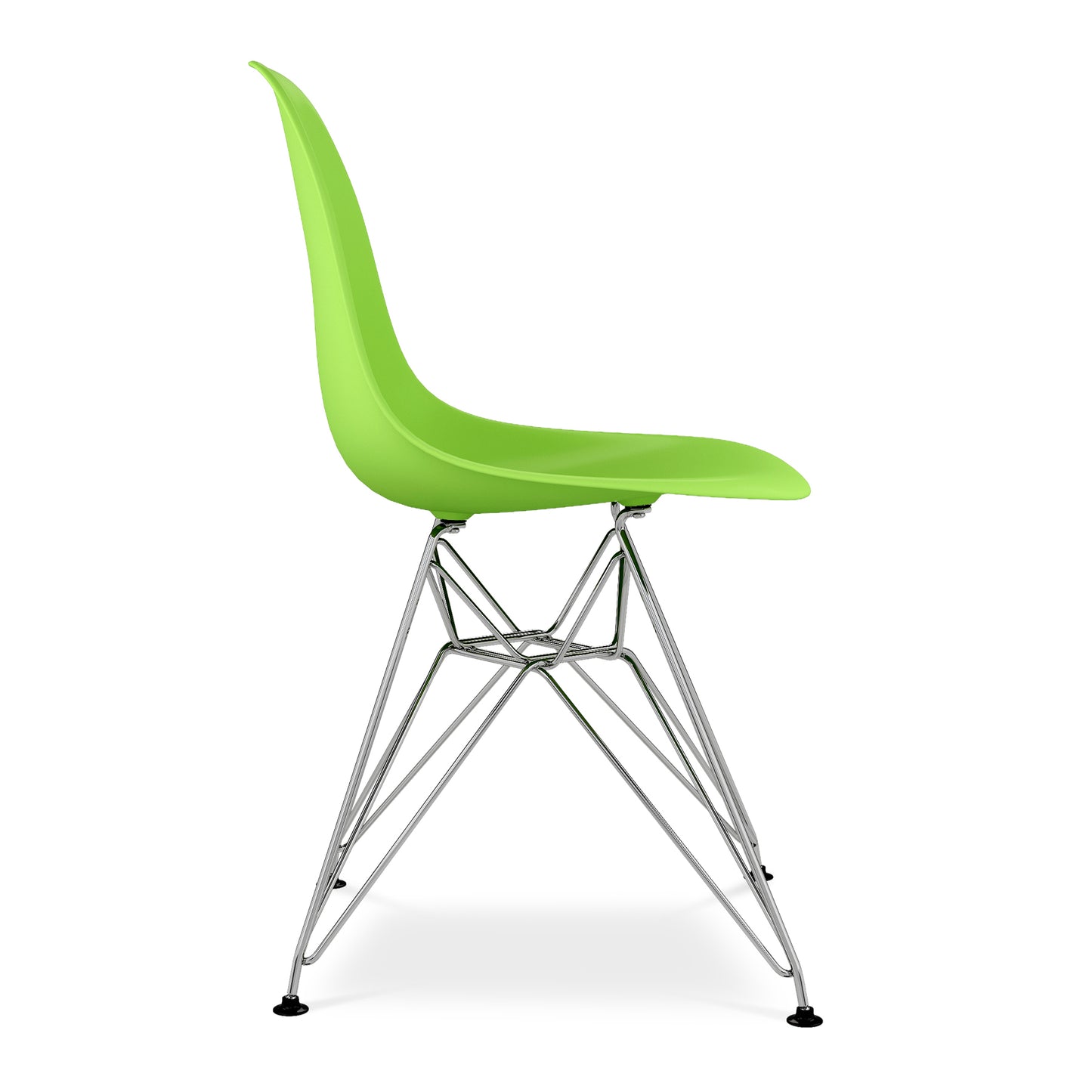 Eiffel Chair With Steel Legs, Green
