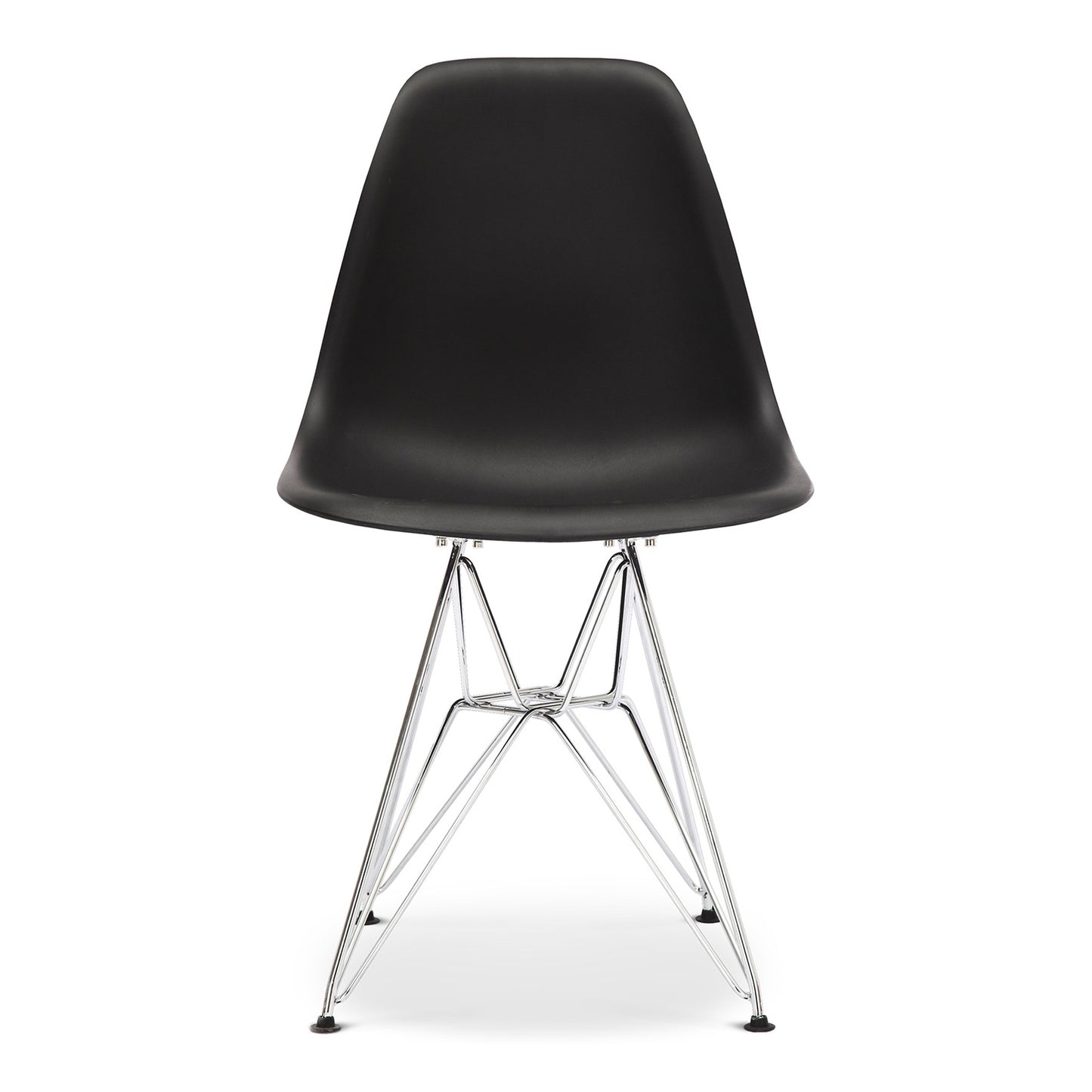 Eiffel Chair With Steel Legs, Black
