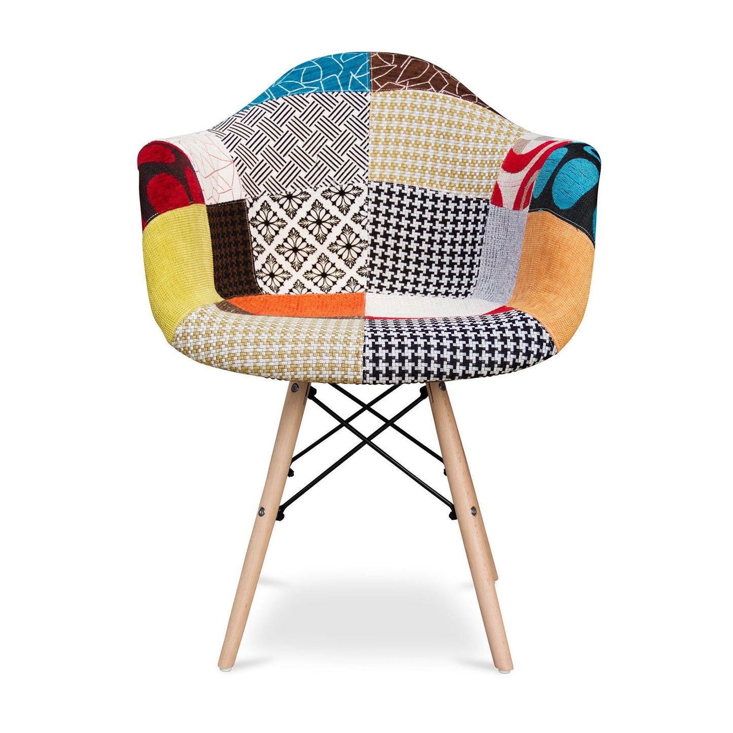 Eiffel Armchair With Wood Legs, Multi