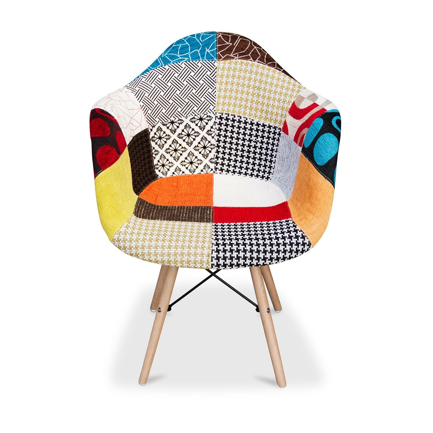 Eiffel Armchair With Wood Legs, Multi
