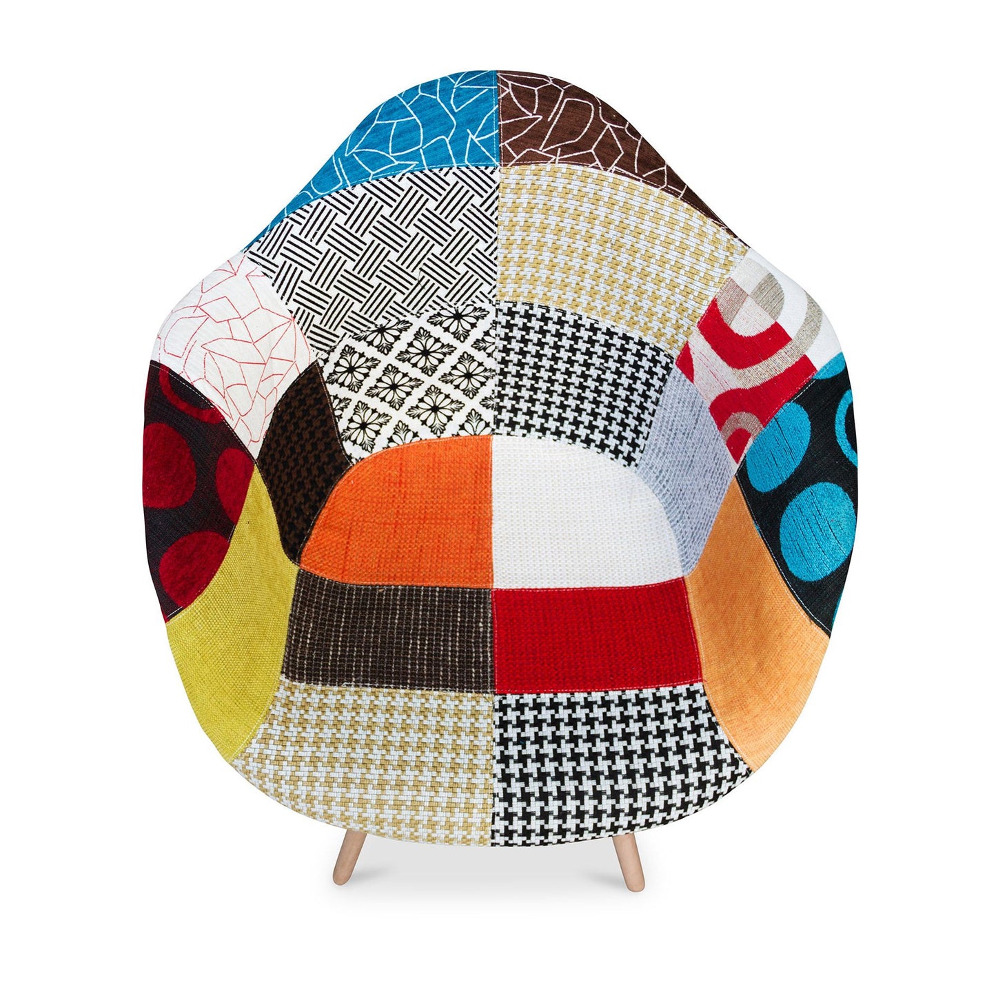 Eiffel Armchair With Wood Legs, Multi