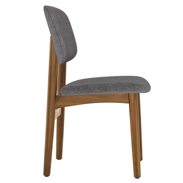 Cooper Dining Chair, Walnut Stain, Gray