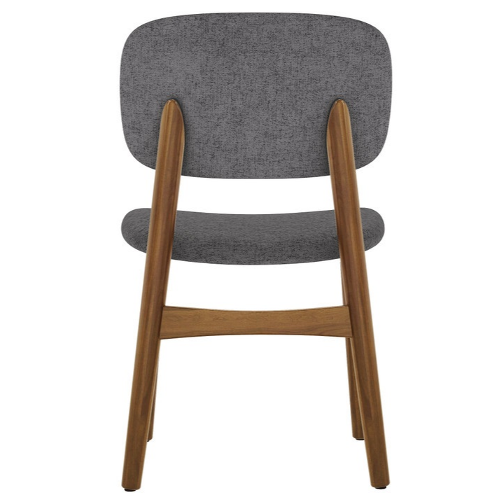 Cooper Dining Chair, Walnut Stain, Gray
