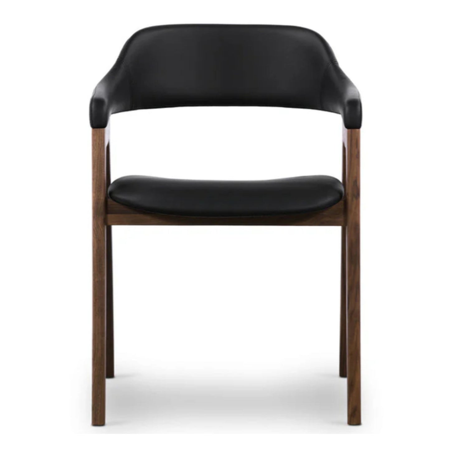 Atlas Leather Dining Chair, Black
