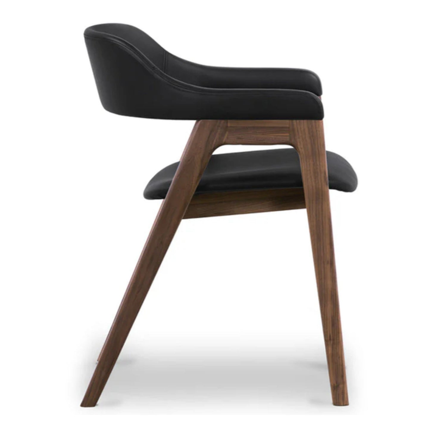 Atlas Leather Dining Chair, Black