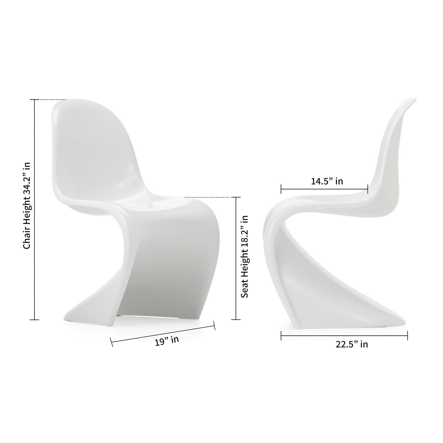 Wave Chair - White, Glossy