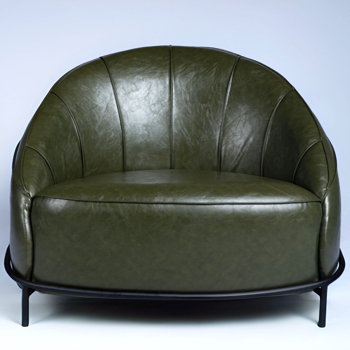 Orion Leather Armchair, Green