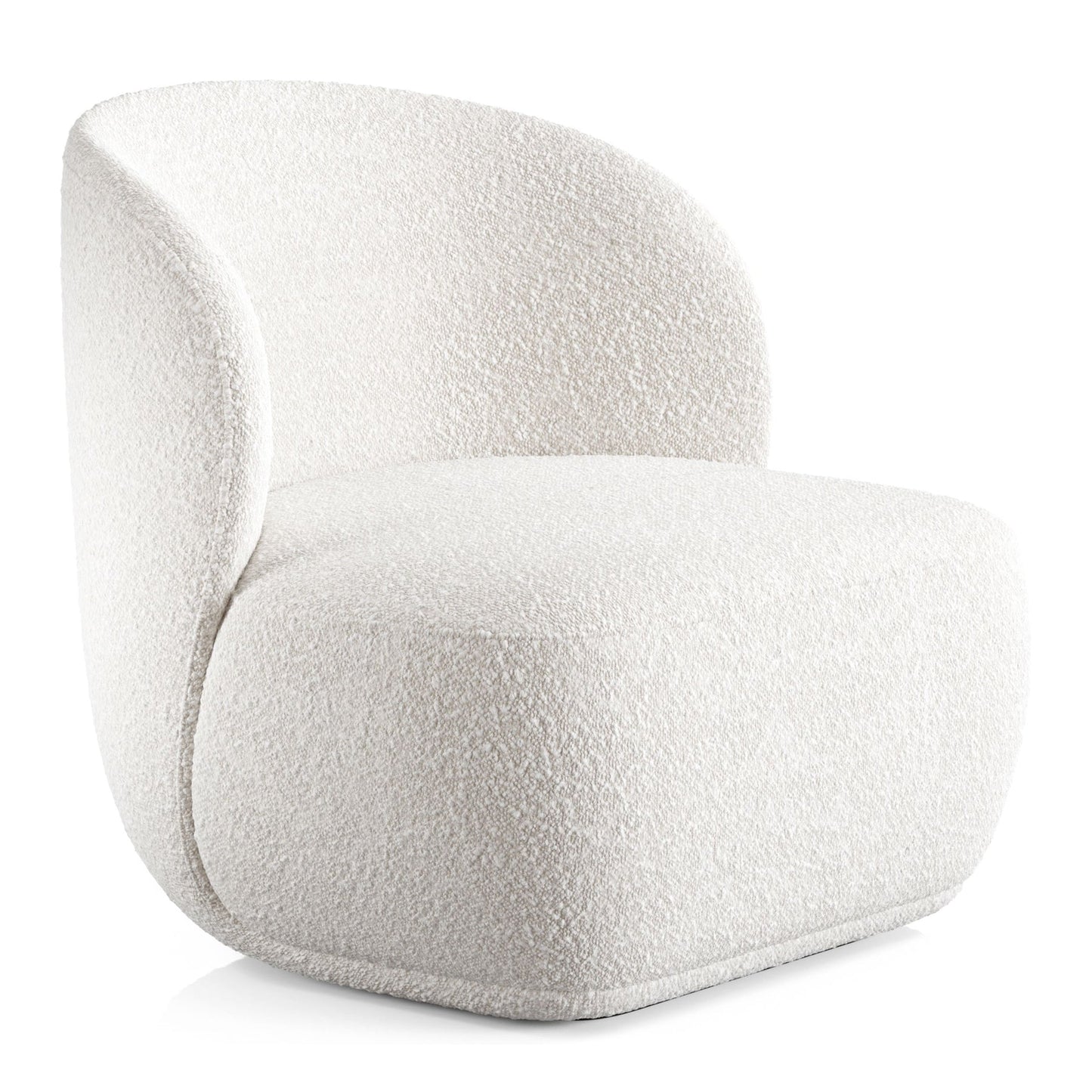 Tuva Lounge Chair, White Boucle