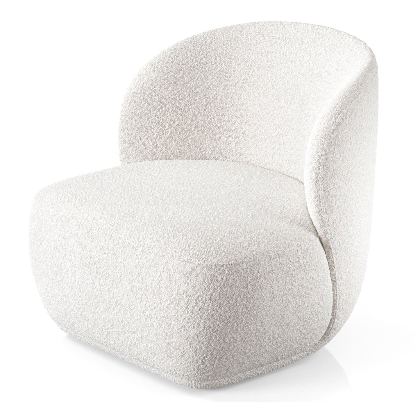 Tuva Lounge Chair, White Boucle