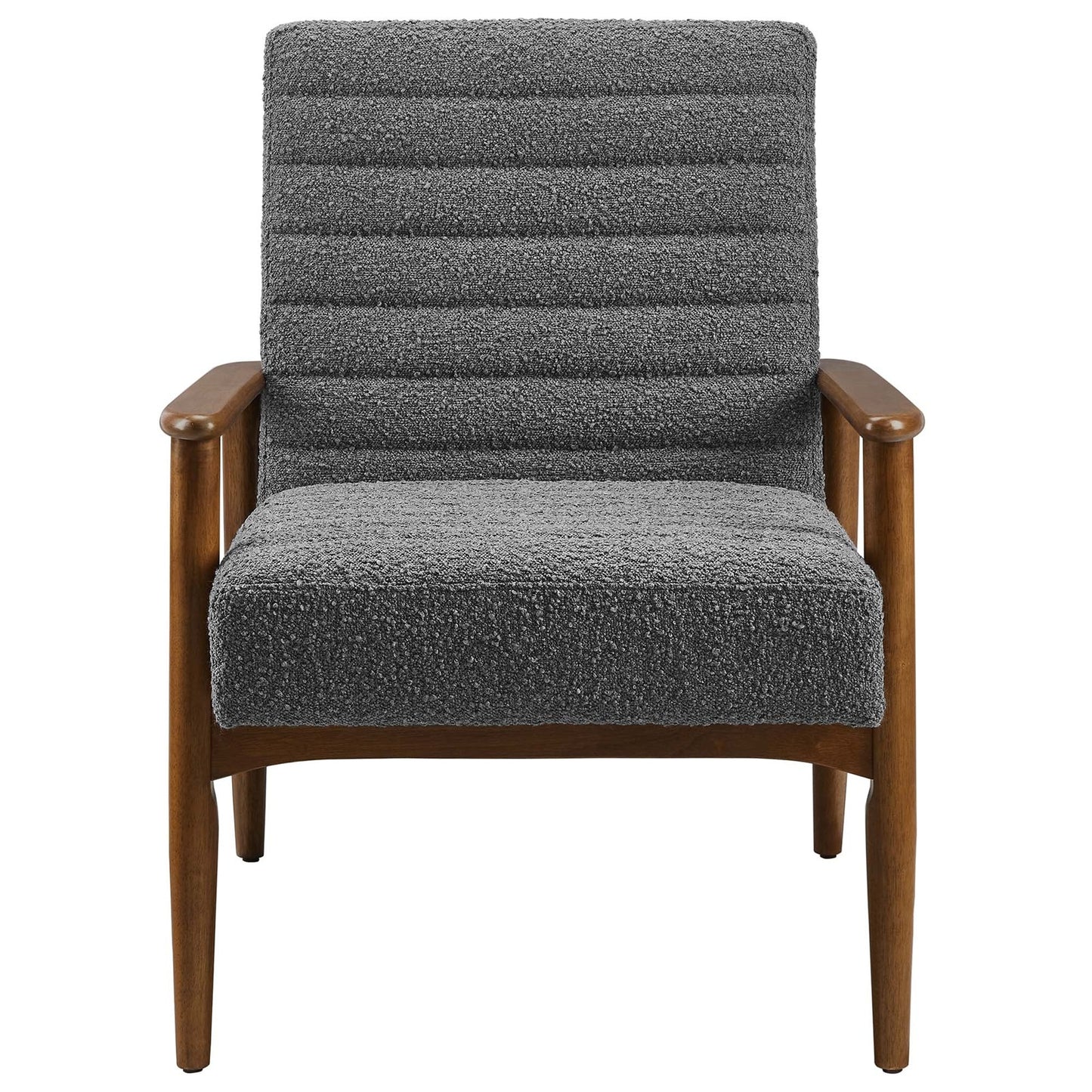 Zain Boucle Lounge Chair, Charcoal