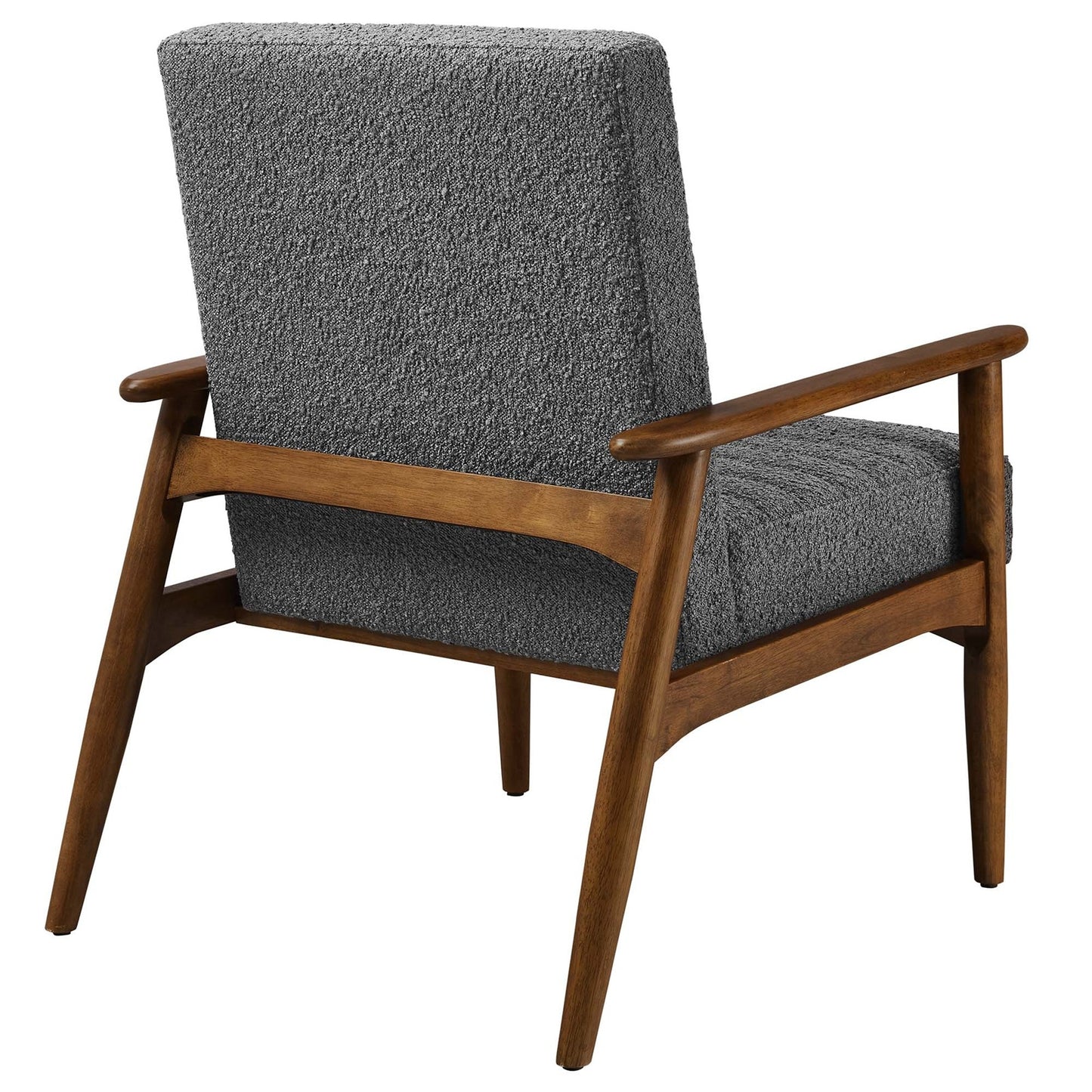 Zain Boucle Lounge Chair, Charcoal