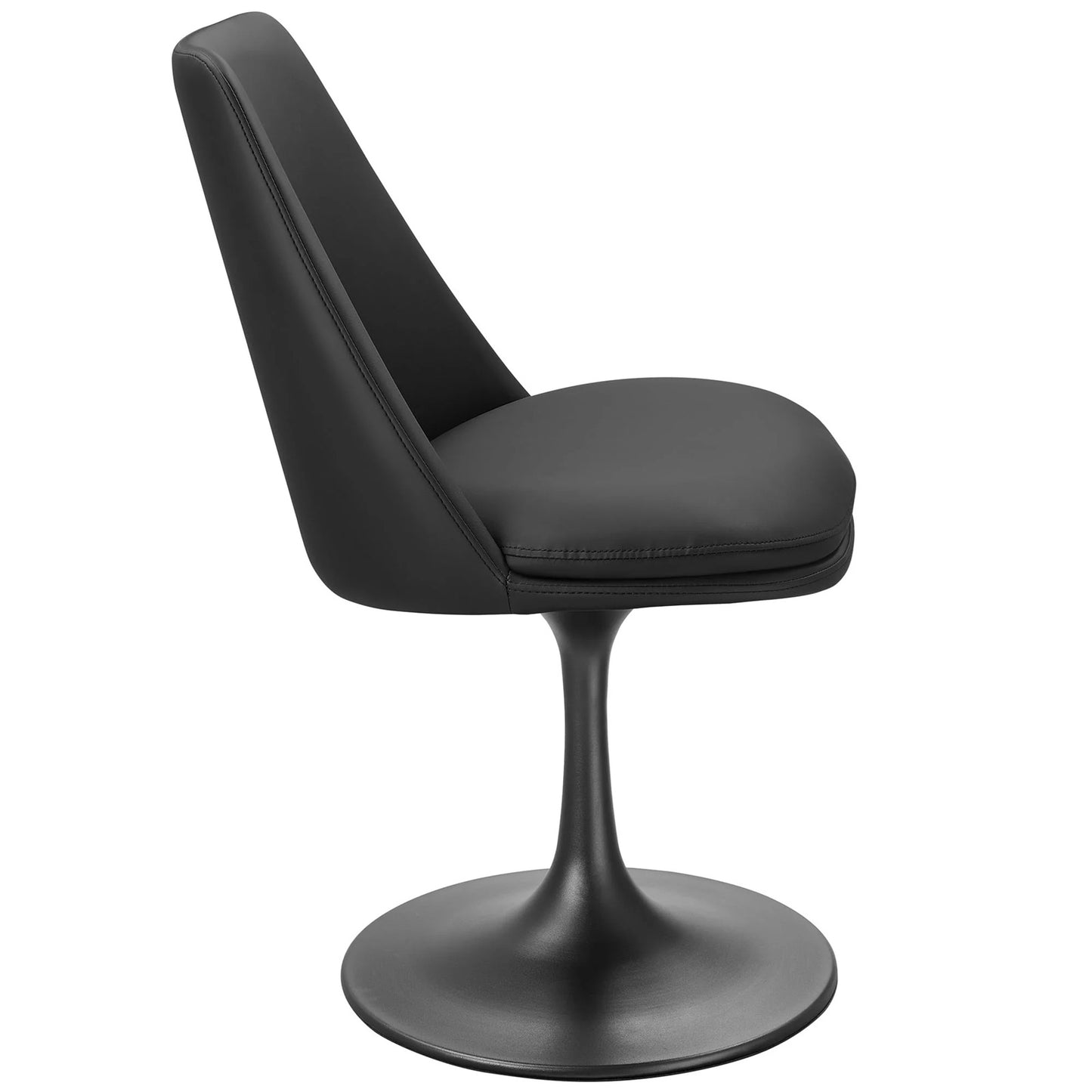 Rose Swivel Side Chair, Black