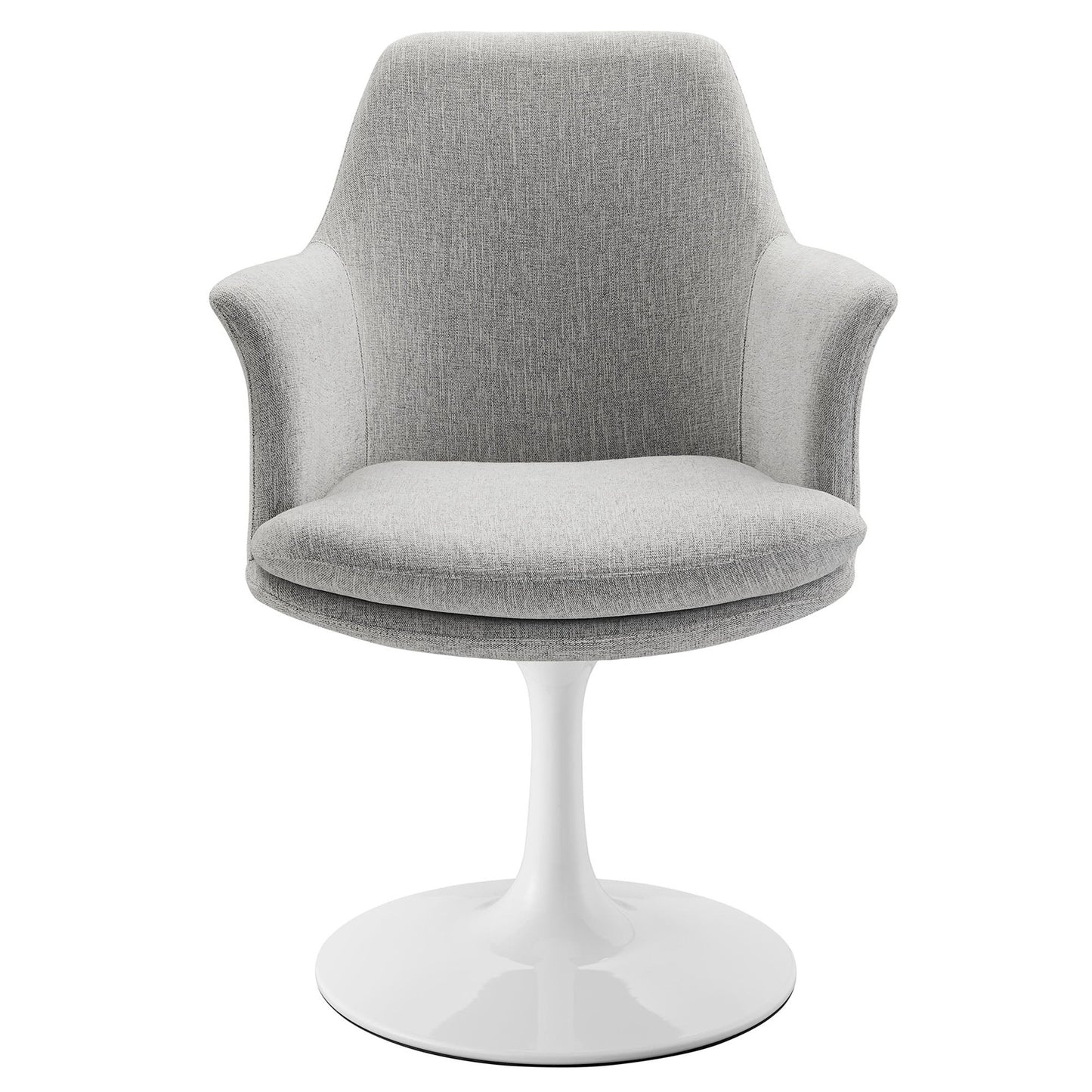 Rose Swivel Armchair, Light Gray