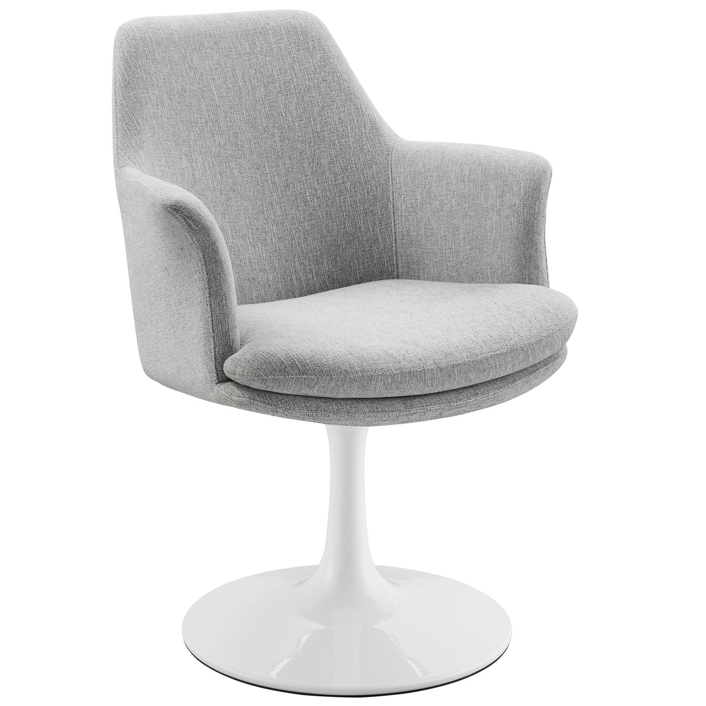 Rose Swivel Armchair, Light Gray