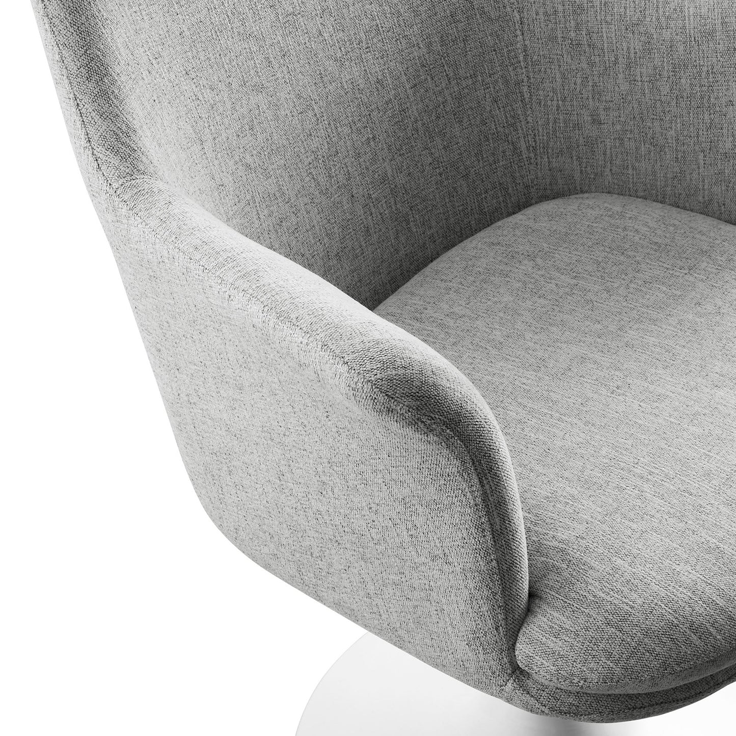 Rose Swivel Armchair, Light Gray
