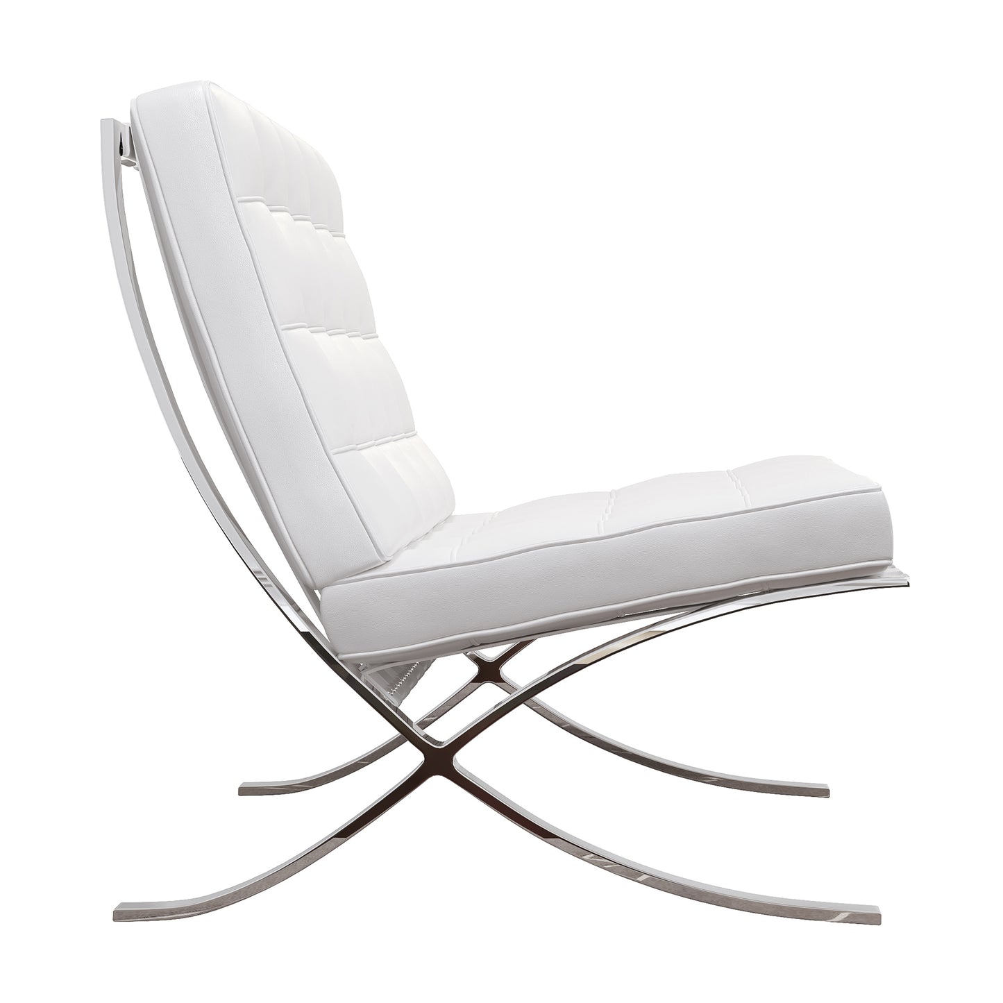 Pavilion Chair, White Leather