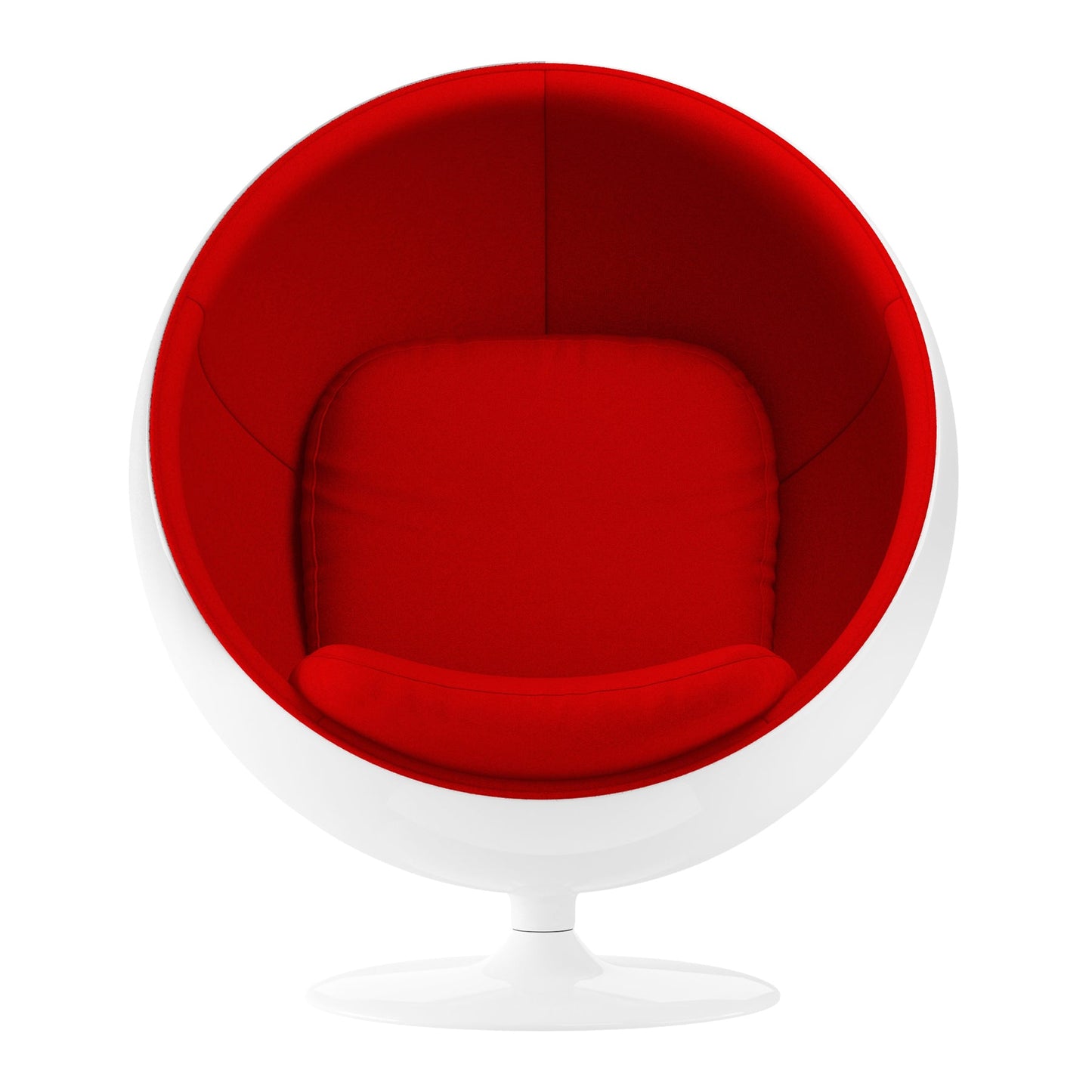 Globe Chair, Red and White