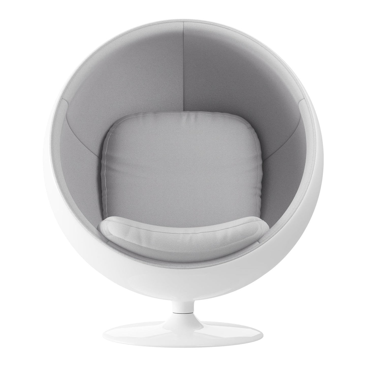 Globe Chair, Gray and White