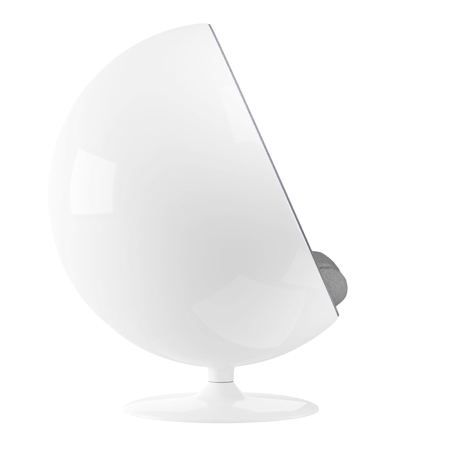 Globe Chair, Gray and White