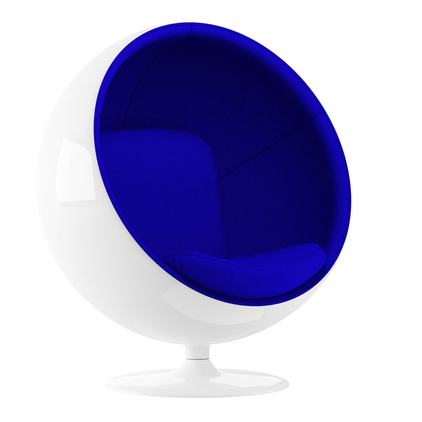 Globe Chair, Blue and White
