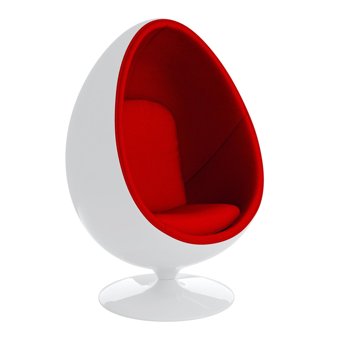 Easter Egg Chair, White and Red