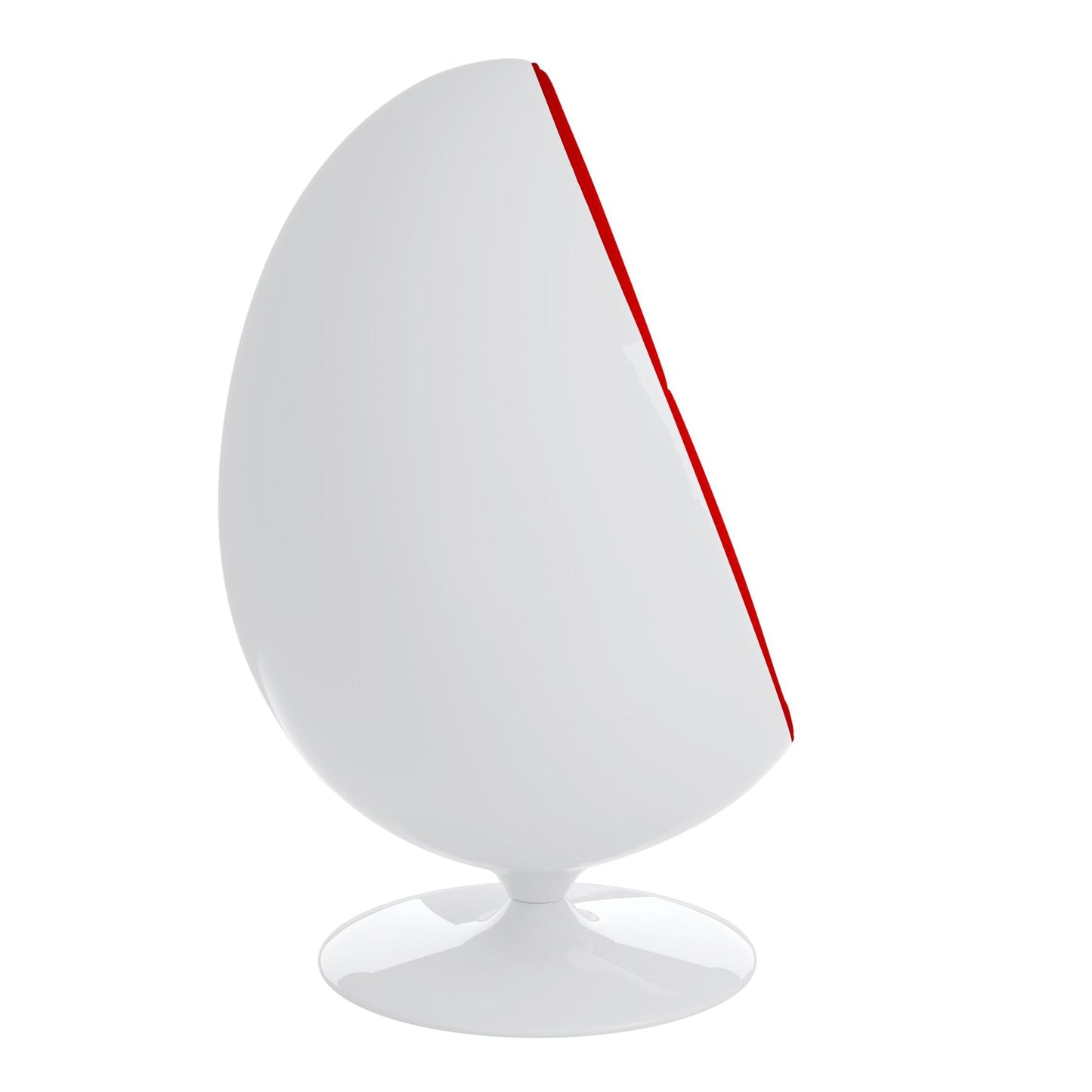 Easter Egg Chair, White and Red