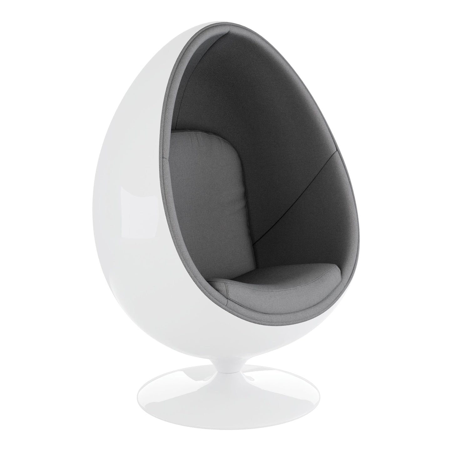 Easter Egg Chair, White and Gray
