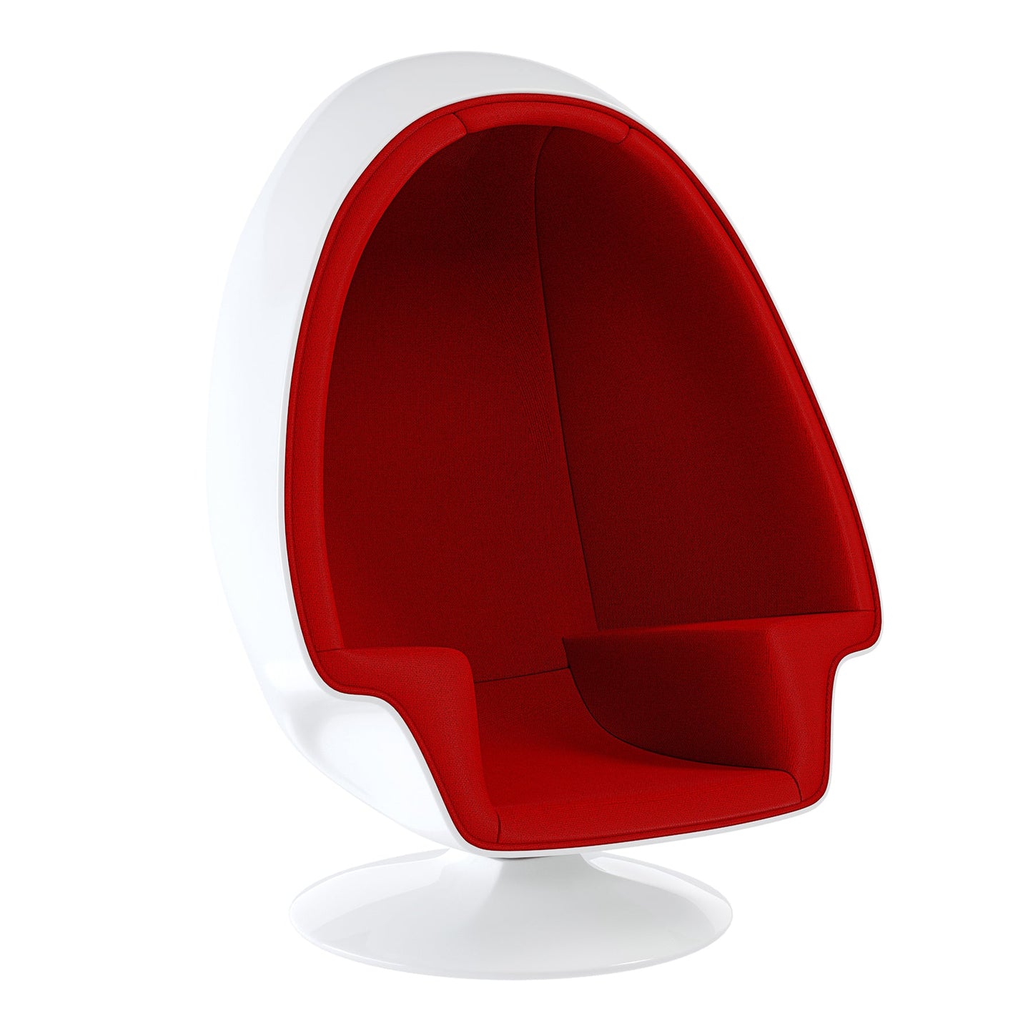 Alpha Egg Chair & Ottoman, Red