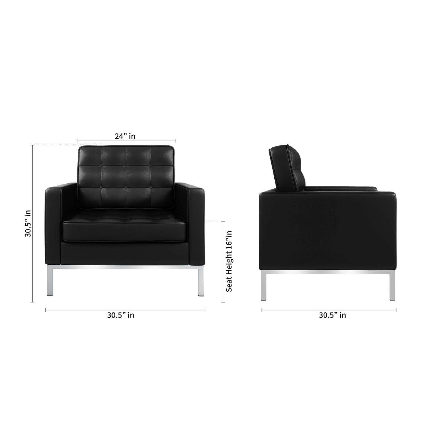 Allen Lounge Chair, Black