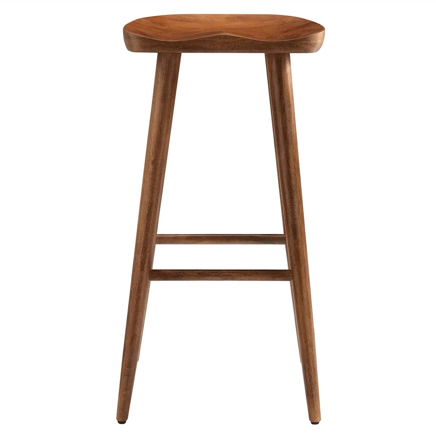 Luca Wooden Bar Stool, Walnut