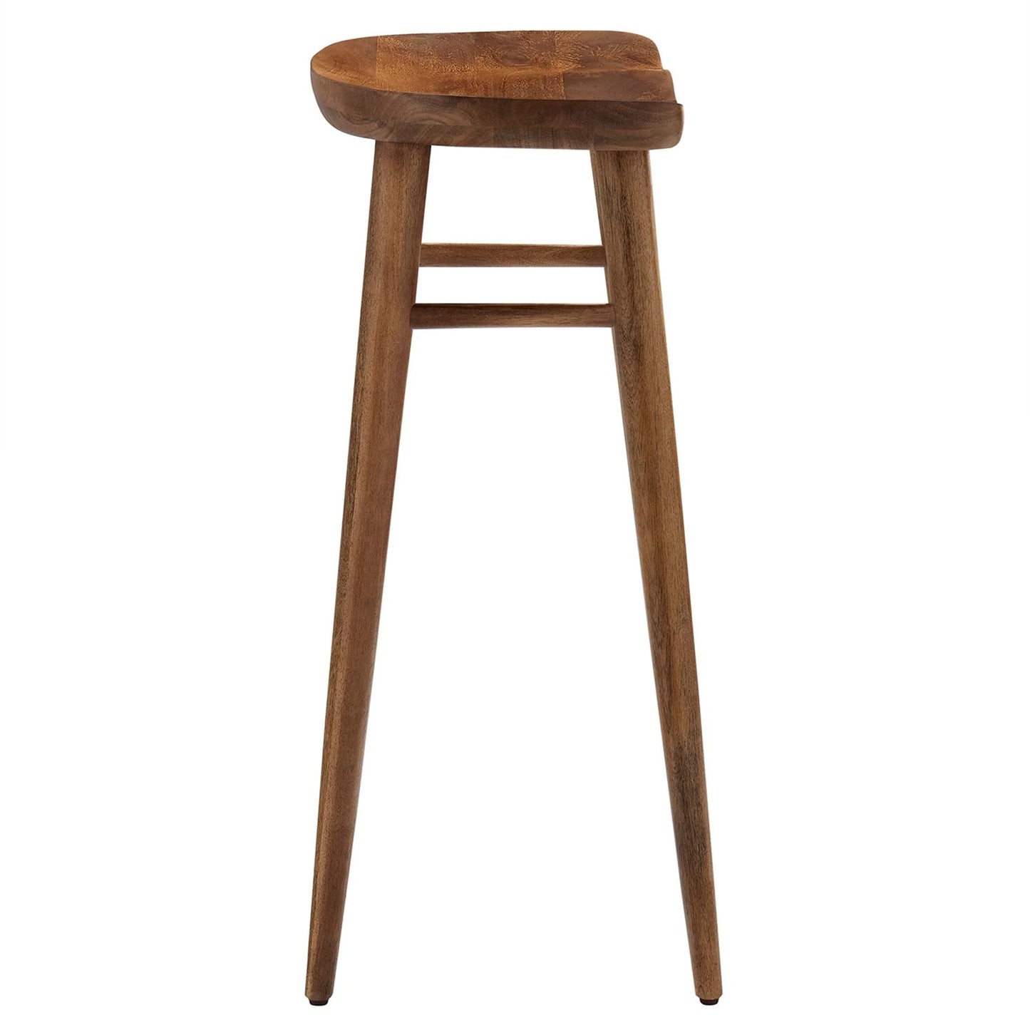 Luca Wooden Bar Stool, Walnut